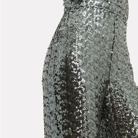ALEXIS *Carleen* gunmetal sequin strapless party jumpsuit S - Picture 5 of 11